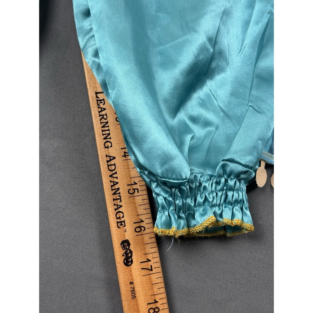 DISNEY PRINCESS JASMINE SEQUIN TEAL HAREM PANTS HALLOWEEN‎ COSTUME - Picture 7 of 15